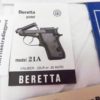Beretta 21A Factory Manual Warranty Safety Stoeger Spiff 2003 Exc Accokeek - Image 3
