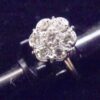 Eighties Ladies 1 Carat 7 Diamond Cluster Ring 14K Yellow Gold 5 1/2 size Estate - Image 5