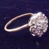Eighties Ladies 1 Carat 7 Diamond Cluster Ring 14K Yellow Gold 5 1/2 size Estate - Image 7