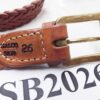 Galco 26 inch Brown Braided Leather Women Children Belt SB2028B New with Tab - Image 4