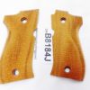 Herretts Checkered Jatoba Exotic Wood Grips for Beretta 81, 84 Pistols BDA380