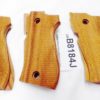 Herretts Checkered Jatoba Exotic Wood Grips for Beretta 81, 84 Pistols BDA380 - Image 3