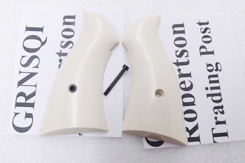 Imitation Ivory Polymer Grips fit S&W N Frame Square Butt NSQI 25 27 28 29 629