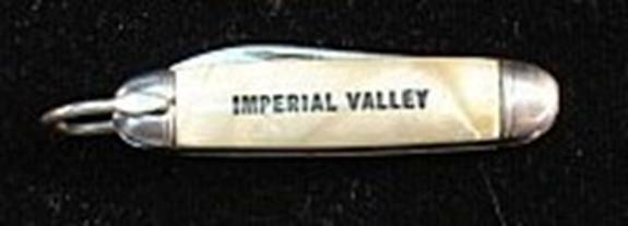 Imperial Valley Miniature Key Fob Pen Knife Imitation Pearl 1 blade L40s-E50s