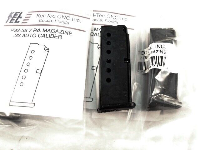 Kel-Tec P32 Factory 7 Shot Magazines .32 ACP Keltec P3236 Buy 3 Ships Free!