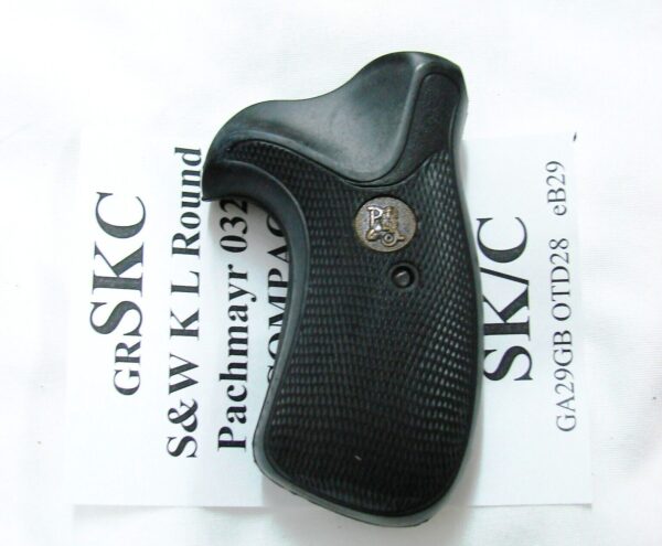 Pachmayr Compac Grips fit Smith & Wesson K L Round Revolvers Black Rubber SKC SK