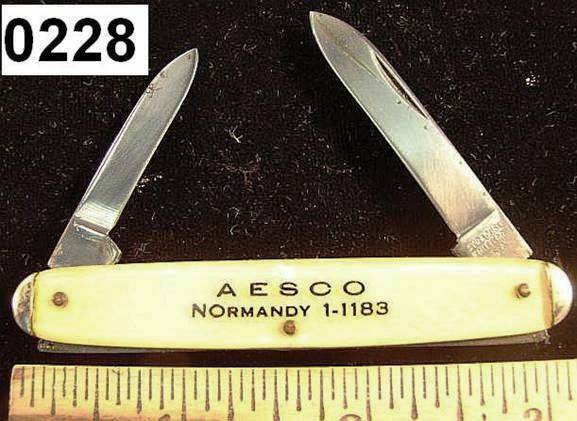 Syracuse Knife Co Imitation Pearl Aesco Advertising Knife Exc 1950s PK228