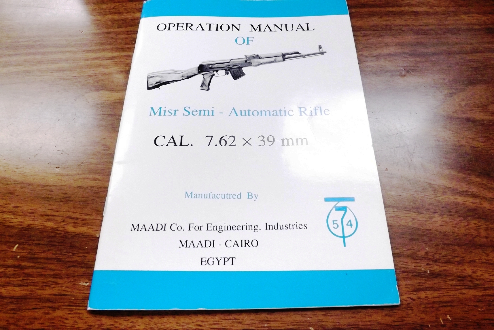 Maadi MISR Operation Manual 7.62x39 AK-47 type Original Factory 1993