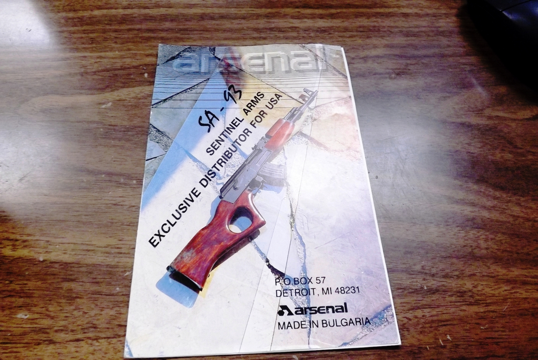 AD Arsenal SA93 Sentinel Arms Instruction Manual 14 pg MAK 90 type VG 1994