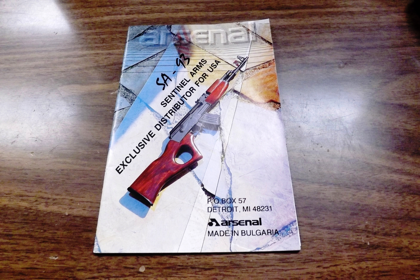 AD Arsenal SA93 Sentinel Arms Instruction Manual 14 pg MAK 90 type VG 1994