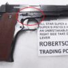 Star Super B or model A 9mm .38 ACP Pistol Left Side Slide Catch Stop Release Mates with Right Side Disassembly Lever New Casehardened Steel Tennessee Manufacturer pt938BLHLV - Image 10