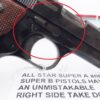 Star Super B or model A 9mm .38 ACP Pistol Left Side Slide Catch Stop Release Mates with Right Side Disassembly Lever New Casehardened Steel Tennessee Manufacturer pt938BLHLV - Image 3